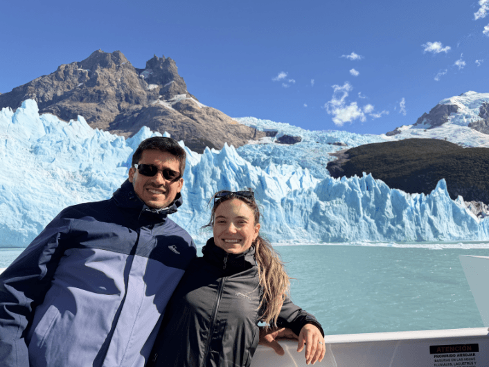 Founders Fernanda and Pablo in El Calafate, designing the ultimate agency for bespoke high-end journeys.